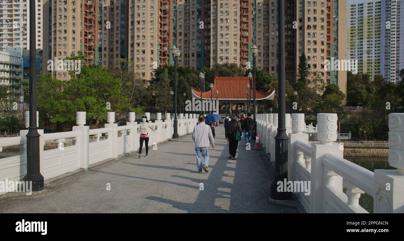 Sha Tin, Hongkong 14. März 2021: Central Park in Sha Tin von Hongkong Stockfoto