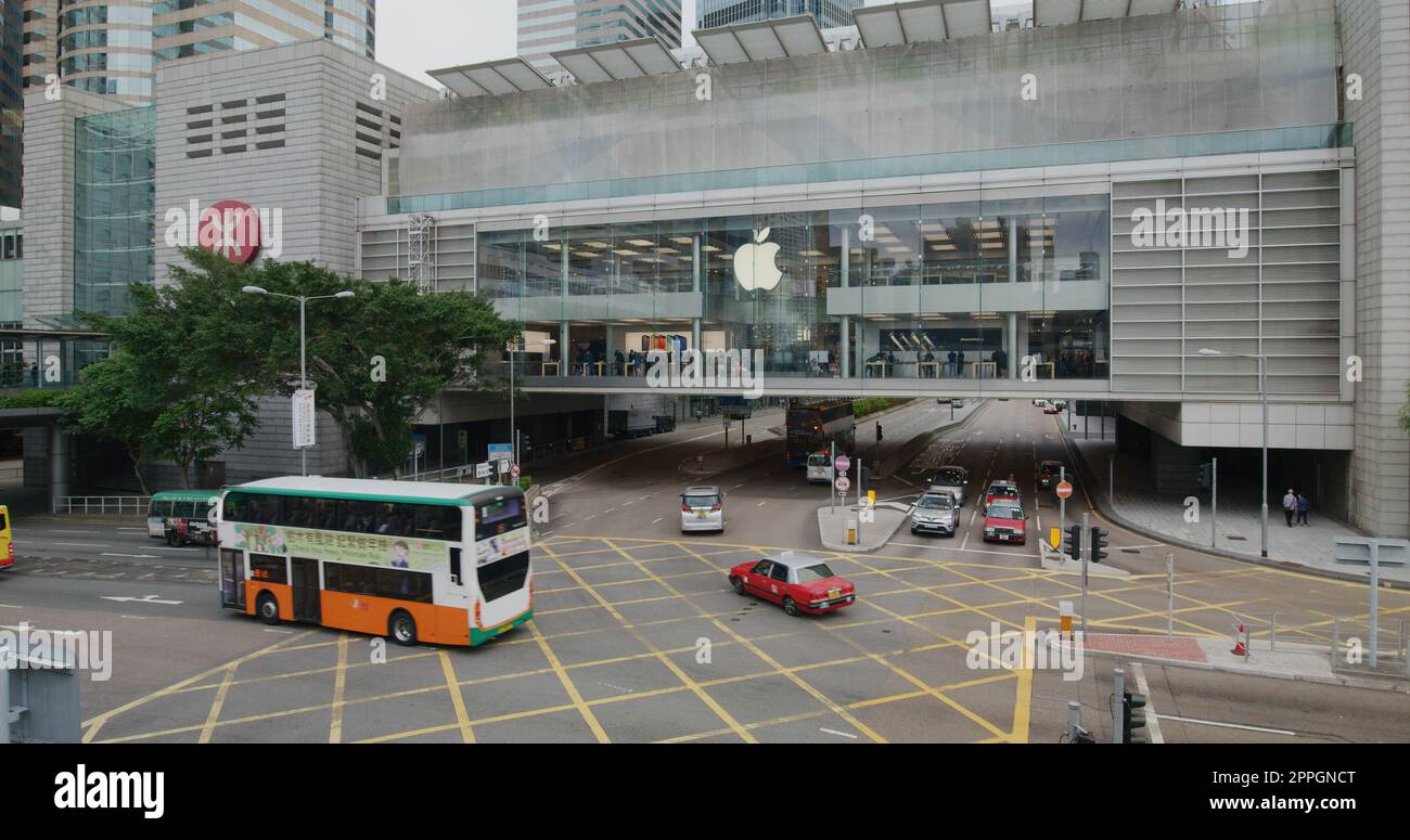 Central, Hongkong 17. April 2021: Hong Kong City im Zentrum Stockfoto