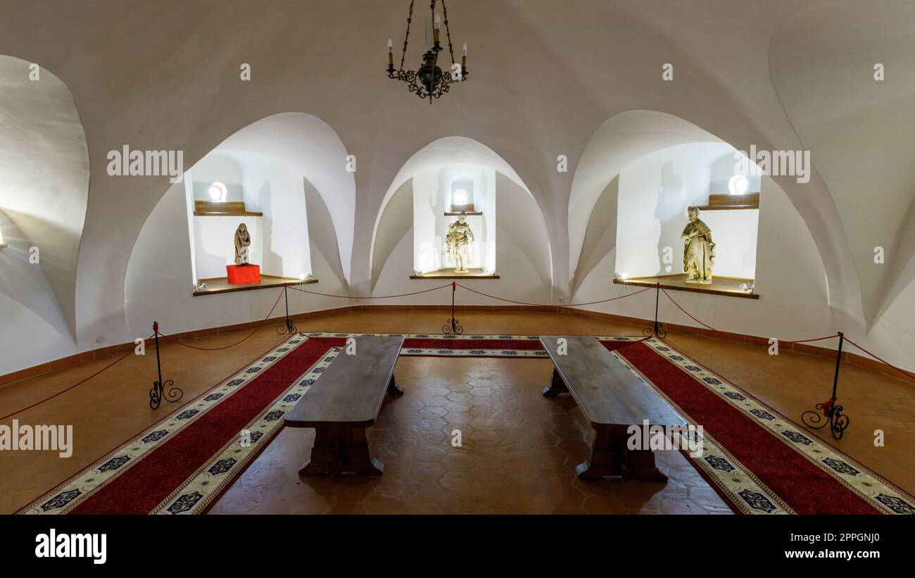 Im Inneren des Museums der Burg von Fagaras in Rumänien Stockfoto