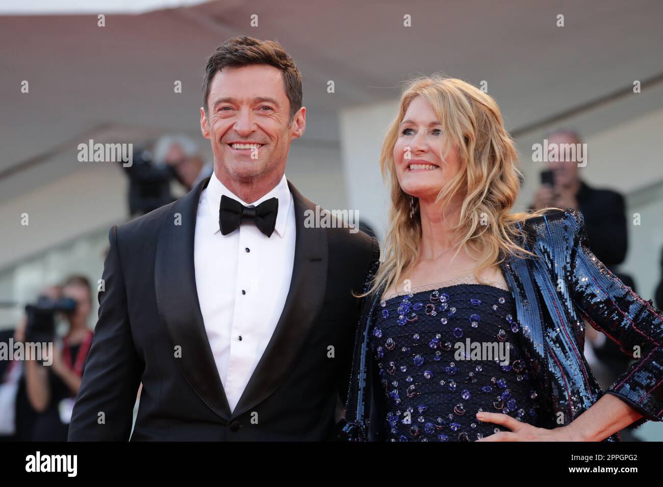 Hugh Jackman und Laura Dern mit dem Film der Sohn beim Venice Film Festival auf dem Roten Teppich SEPTEMBER 7. 2022 Weltpremiere Stockfoto