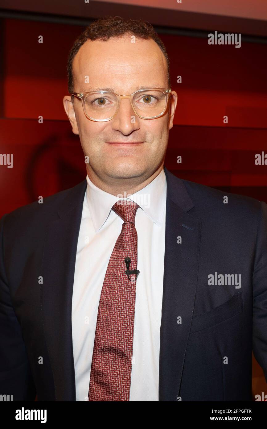 Jens Spahn CDU, Hart aber Fair, WDR Fernsehnstudio B, Köln, 15.08.2022 Stockfoto