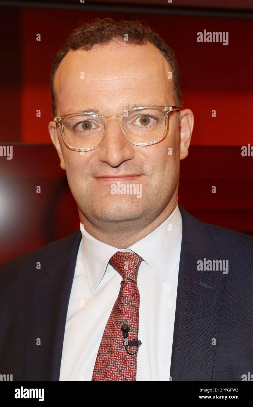 Jens Spahn CDU, Hart aber Fair, WDR Fernsehnstudio B, Köln, 15.08.2022 Stockfoto