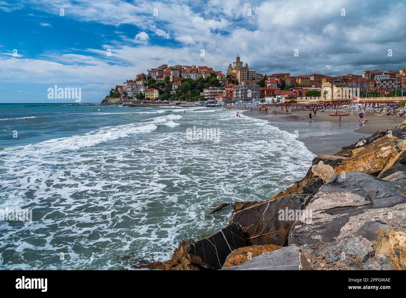 Stadtbild von Porto Maurizio Stockfoto