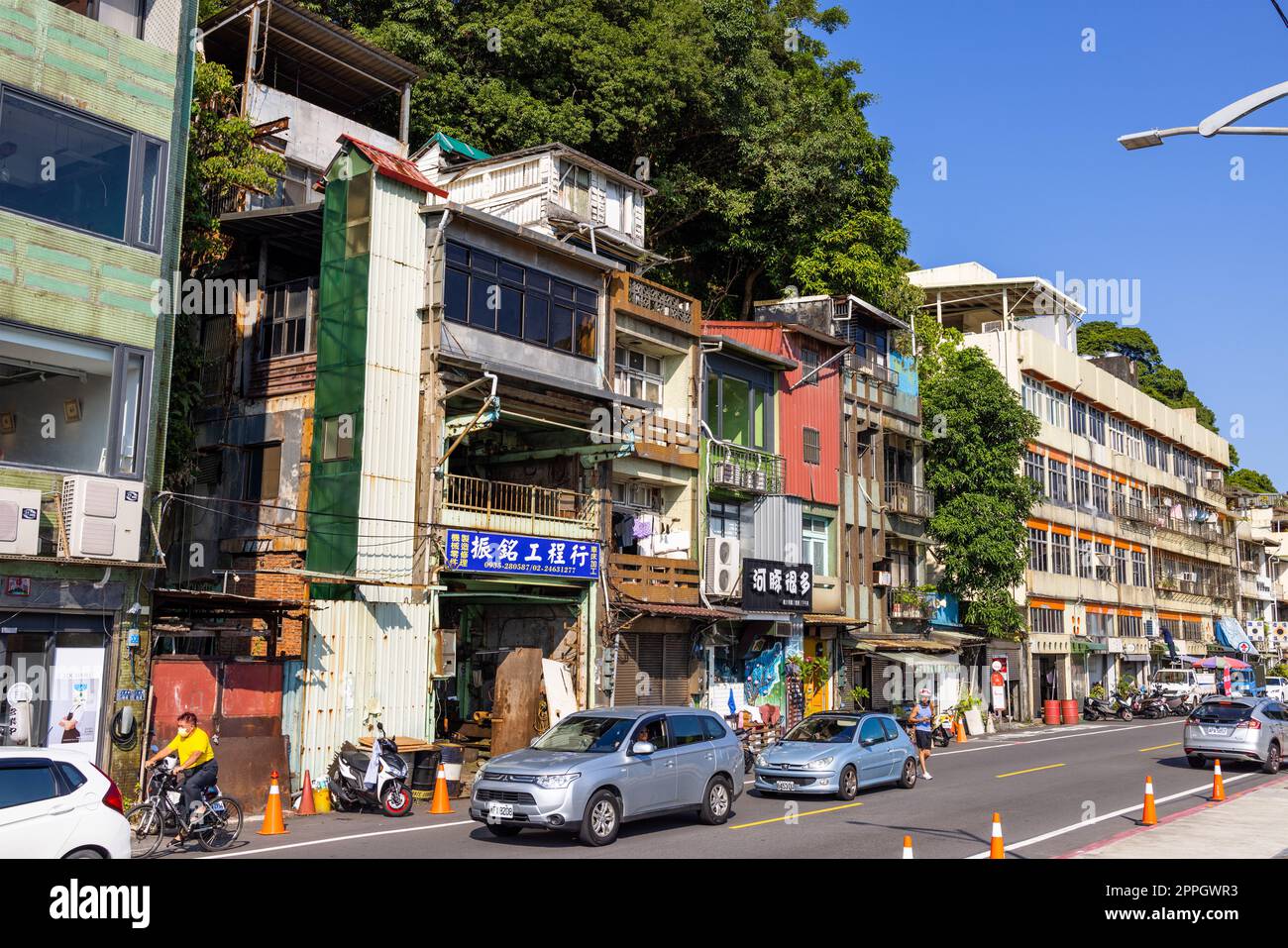 Keelung, Taiwan, 19. August 2022: Keelung City Street in Taiwan Stockfoto