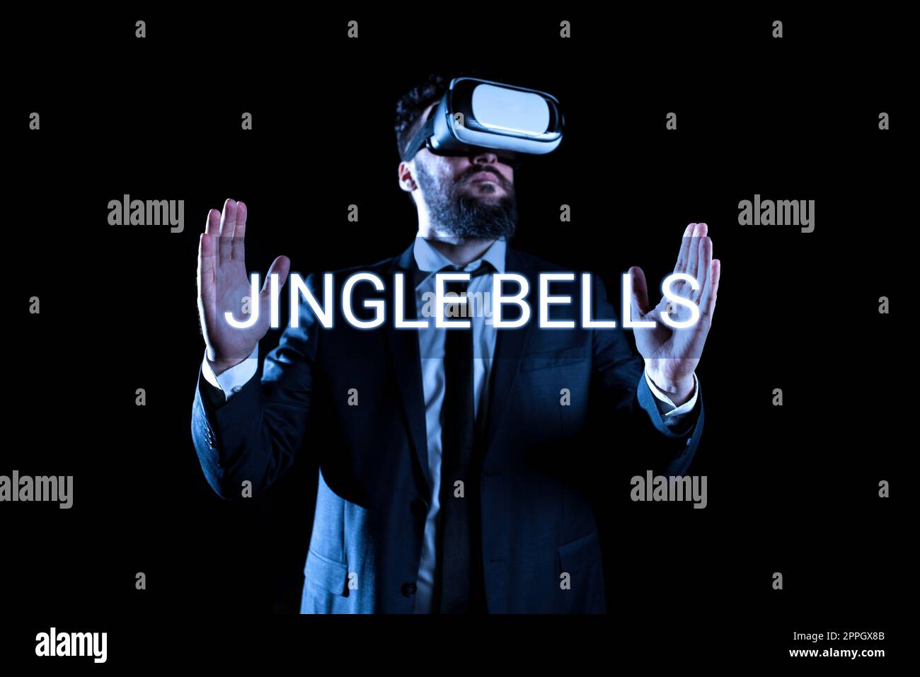 Konzeptionelle Bildunterschrift Jingle Bells. Konzeptionelle Foto berühmtesten traditionellen Weihnachtslied auf der ganzen Welt Stockfoto