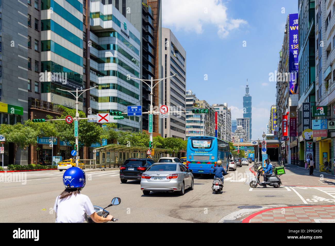 Taipei, Taiwan 25. Juli 2022: Taipeh City Street Stockfoto