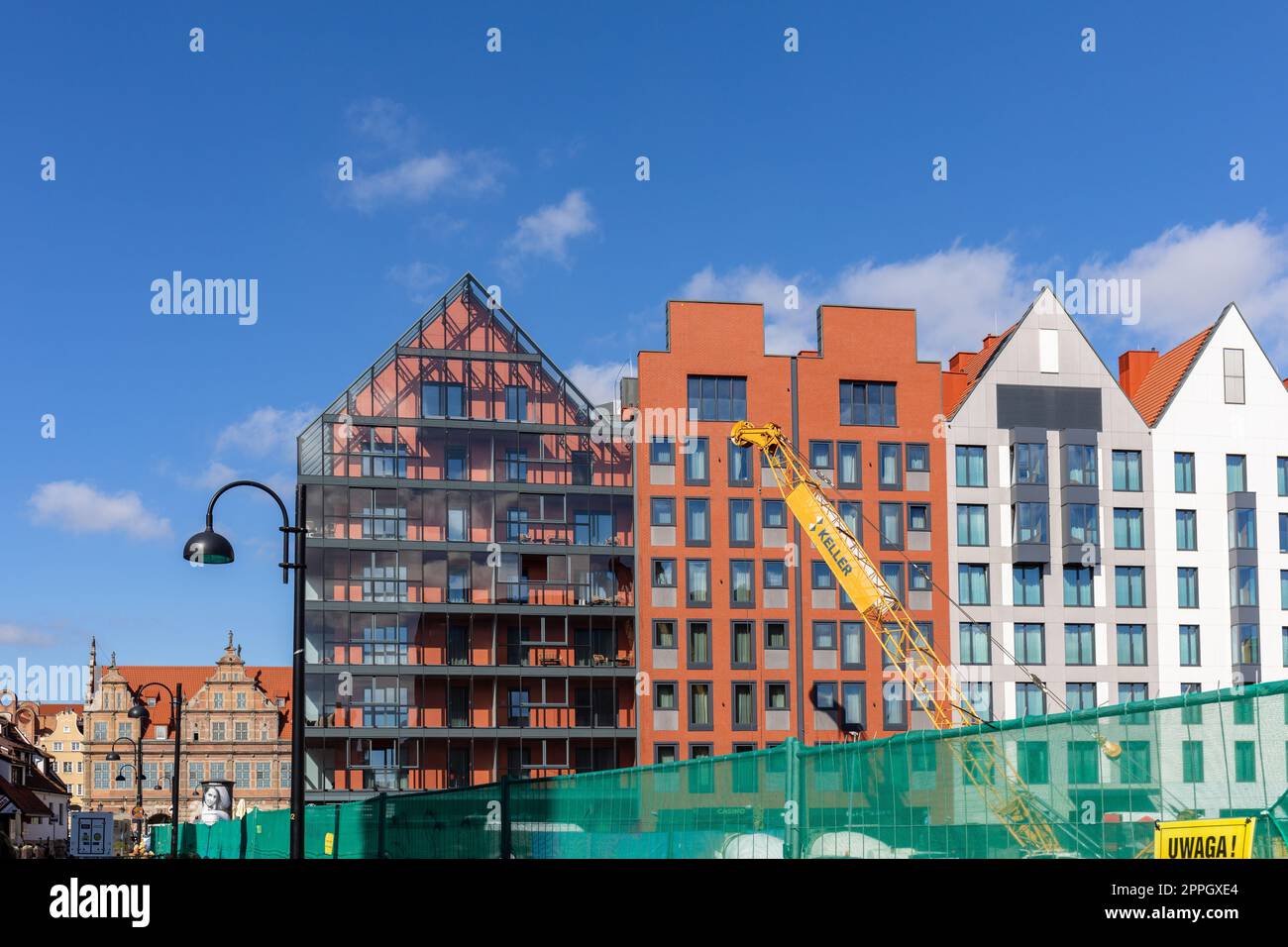 Moderne Architektur der Korninsel in der Altstadt von Danzig. Polen Stockfoto