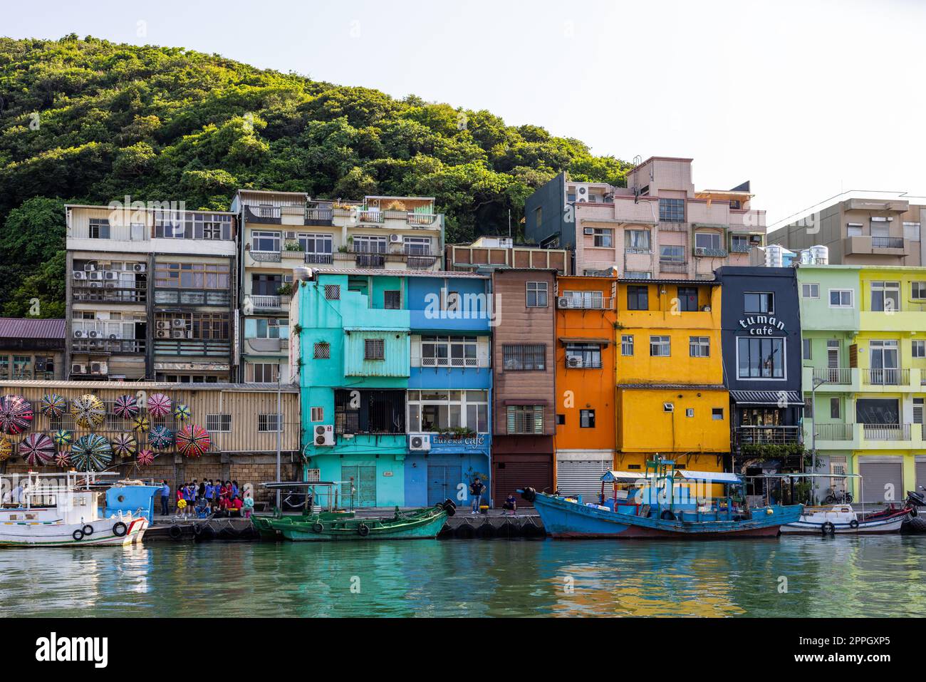 Keelung, Taiwan, 19. August 2022: Zhengbin Keelung Harbour Bay in Taiwan Stockfoto