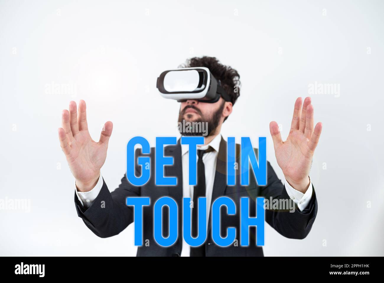 Textschild mit „Get in Touch“. Business Showcase in Kontakt bleiben kontinuierliche Kommunikation Interaktion Bonding Stockfoto