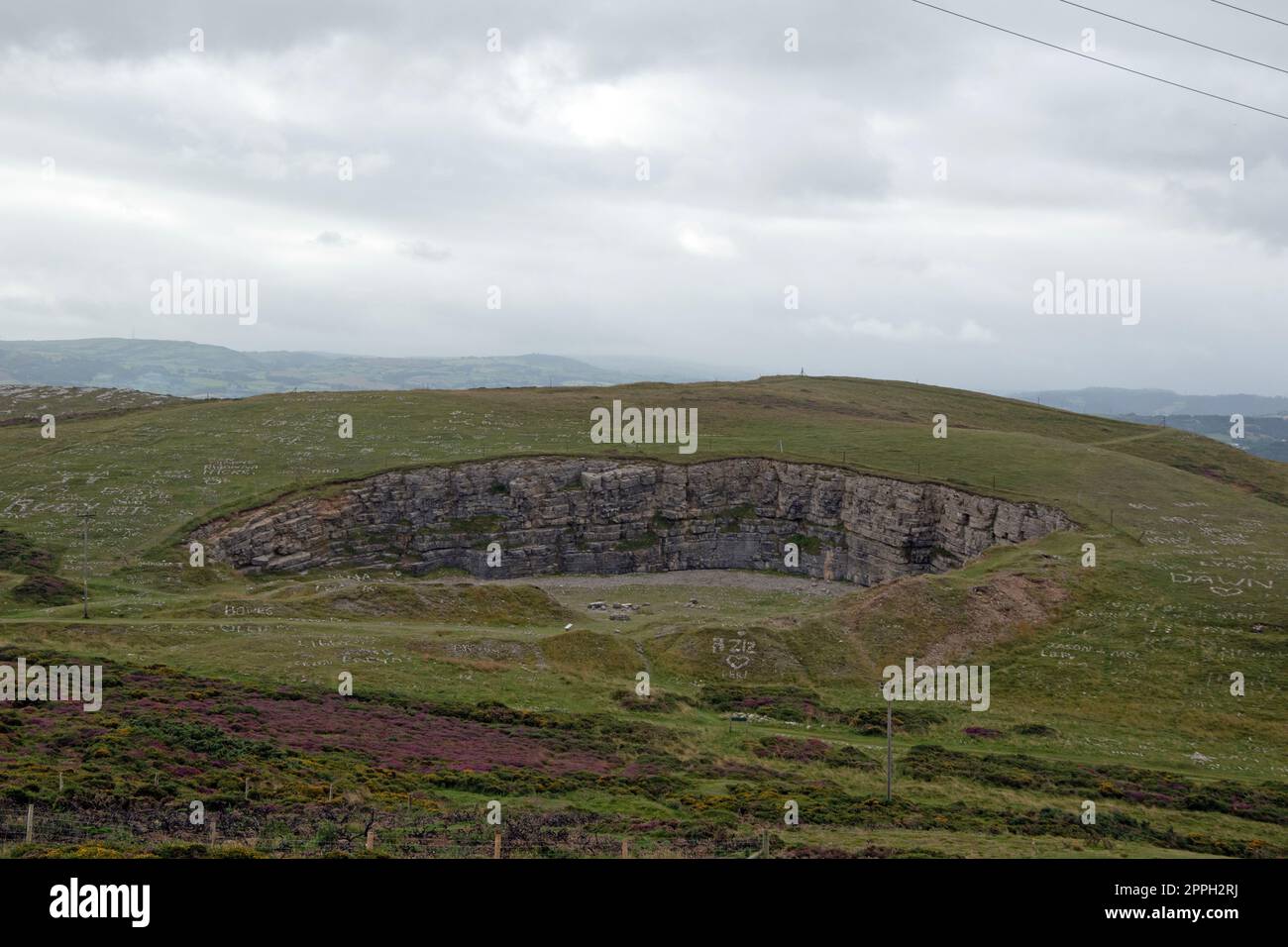 Blick vom Gipfel des Great Orme, Llandudno in Conwy Stockfoto