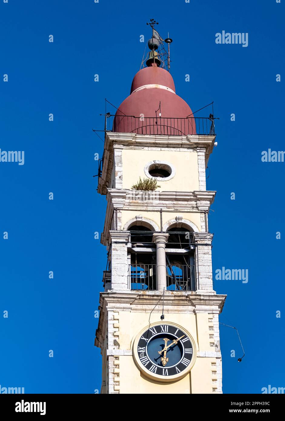 Kirche des Heiligen Spyridon in der Stadt Korfu, Griechenland Stockfoto