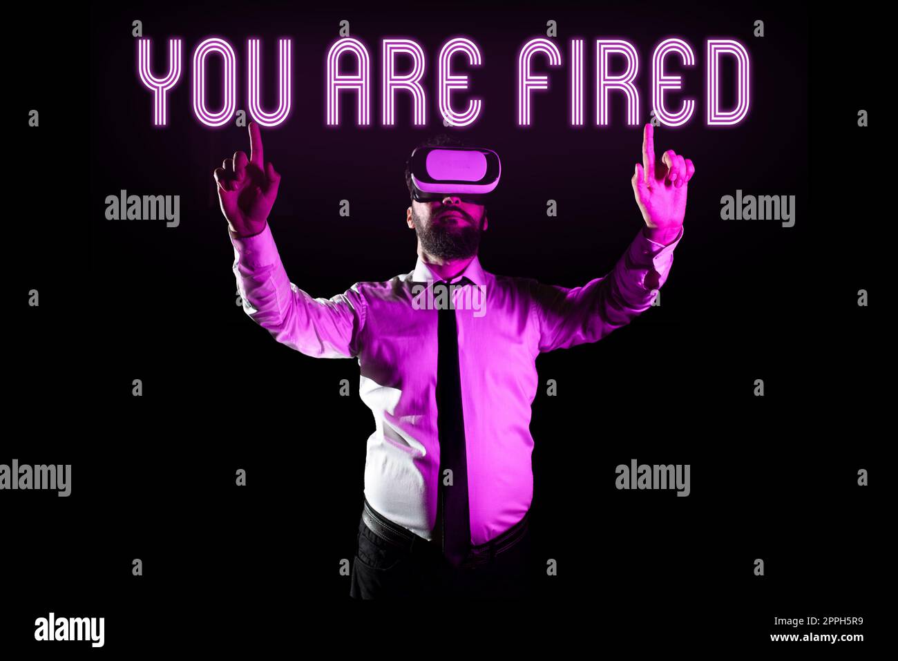 Handschrift Text, den Sie ausgelöst werden. Schaufenster für Unternehmen aus dem Job aussteigen und arbeitslos werden, um die Karriere nicht zu beenden Stockfoto