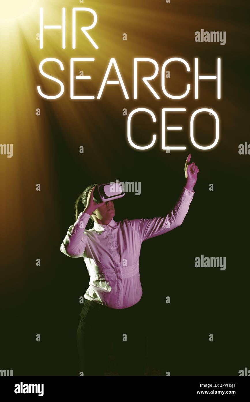Schreiben Anzeige Text HR Search CEO. Business Showcase Personalabteilung sucht neuen Chief Executive Officer Stockfoto
