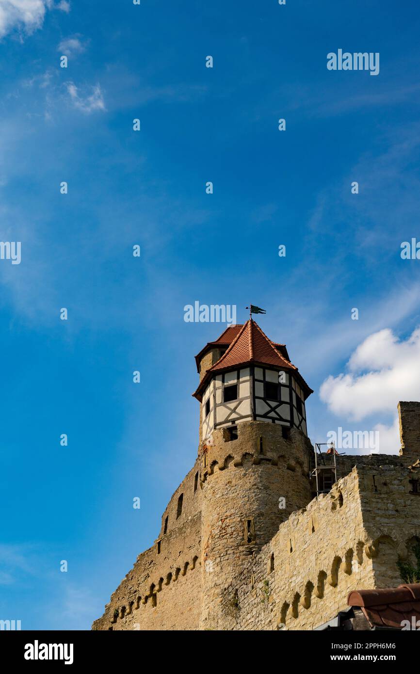 Weingut Burg Hornberg am Neckar Stockfoto