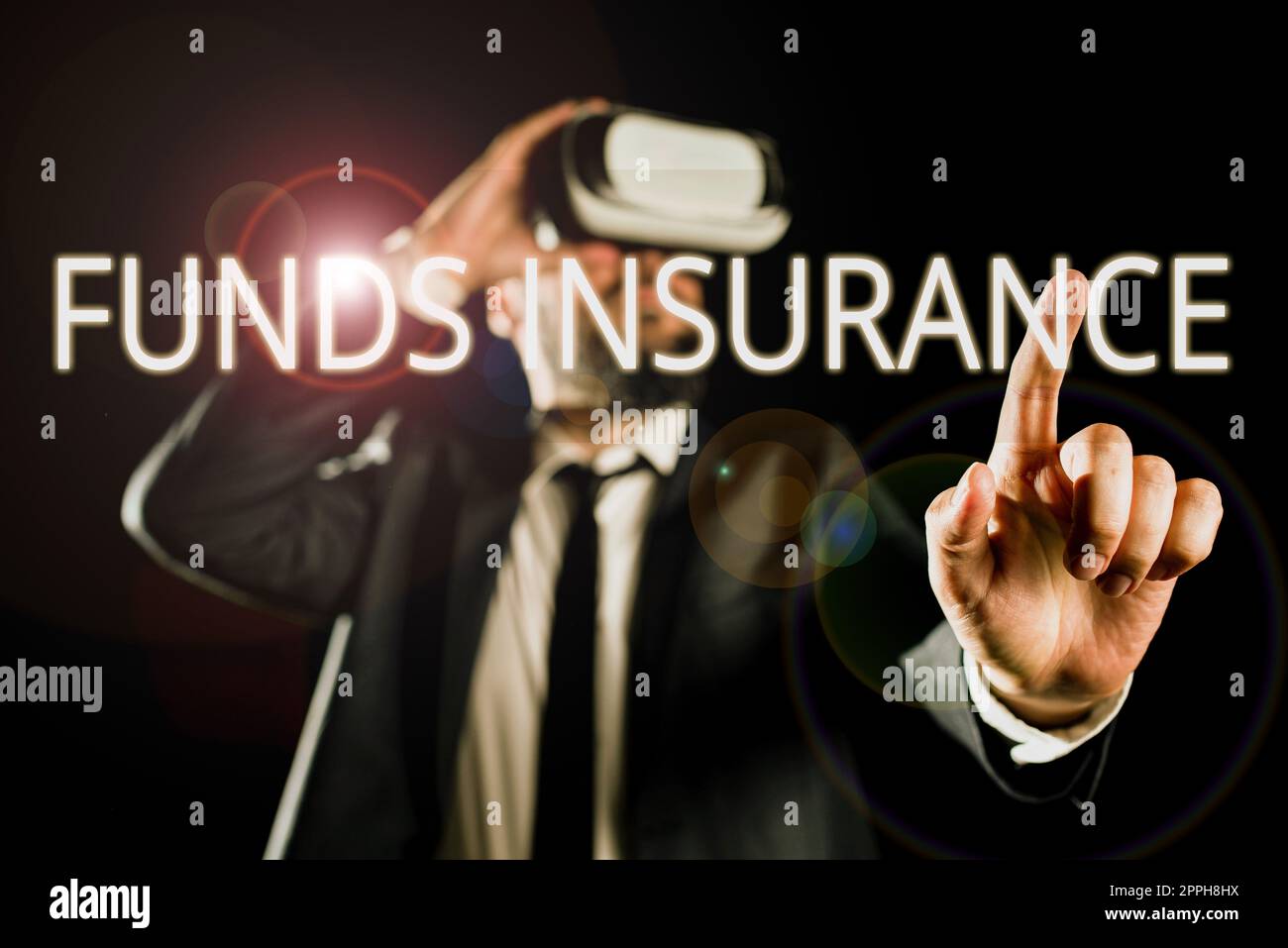 Textüberschrift Darstellung von Fonds VersicherungsForm von Kollektivanlagen bot eine Versicherungspolice an. Geschäftsidee die Form der gemeinsamen Anlagen bot eine Versicherungspolice an Stockfoto