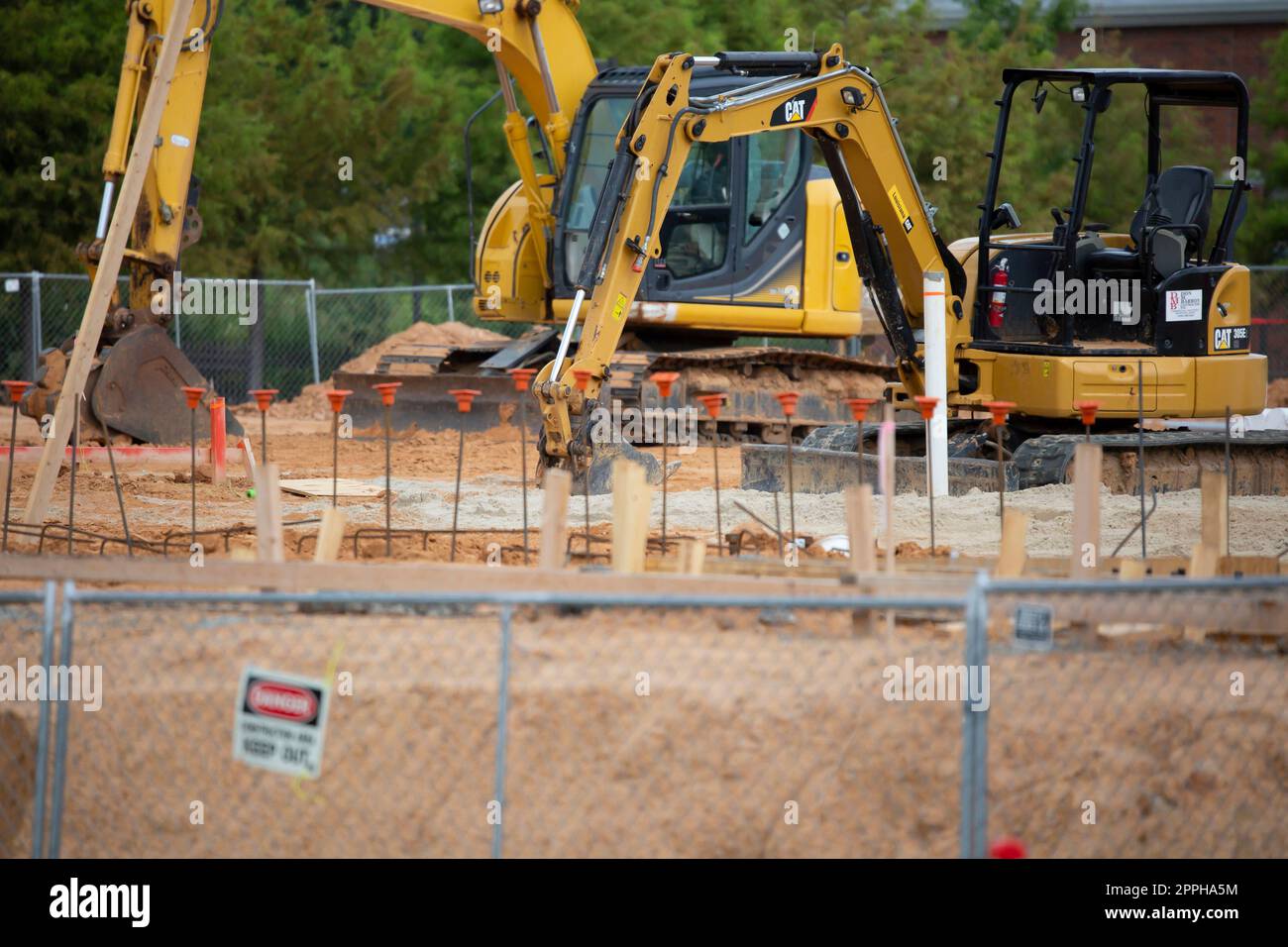 Bauarbeiten auf dem Campus der Louisiana Tech University Stockfoto