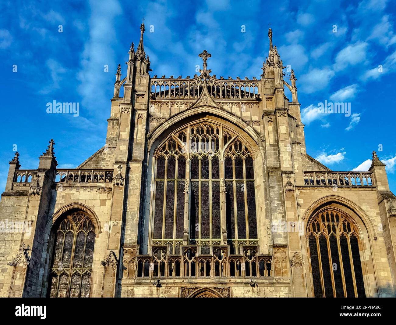 Gloucester Cathedral, formell die Cathedral Church of St. Peter und die Holy and Unvisible Trinity in Gloucester, Gloucestershire, Großbritannien Stockfoto