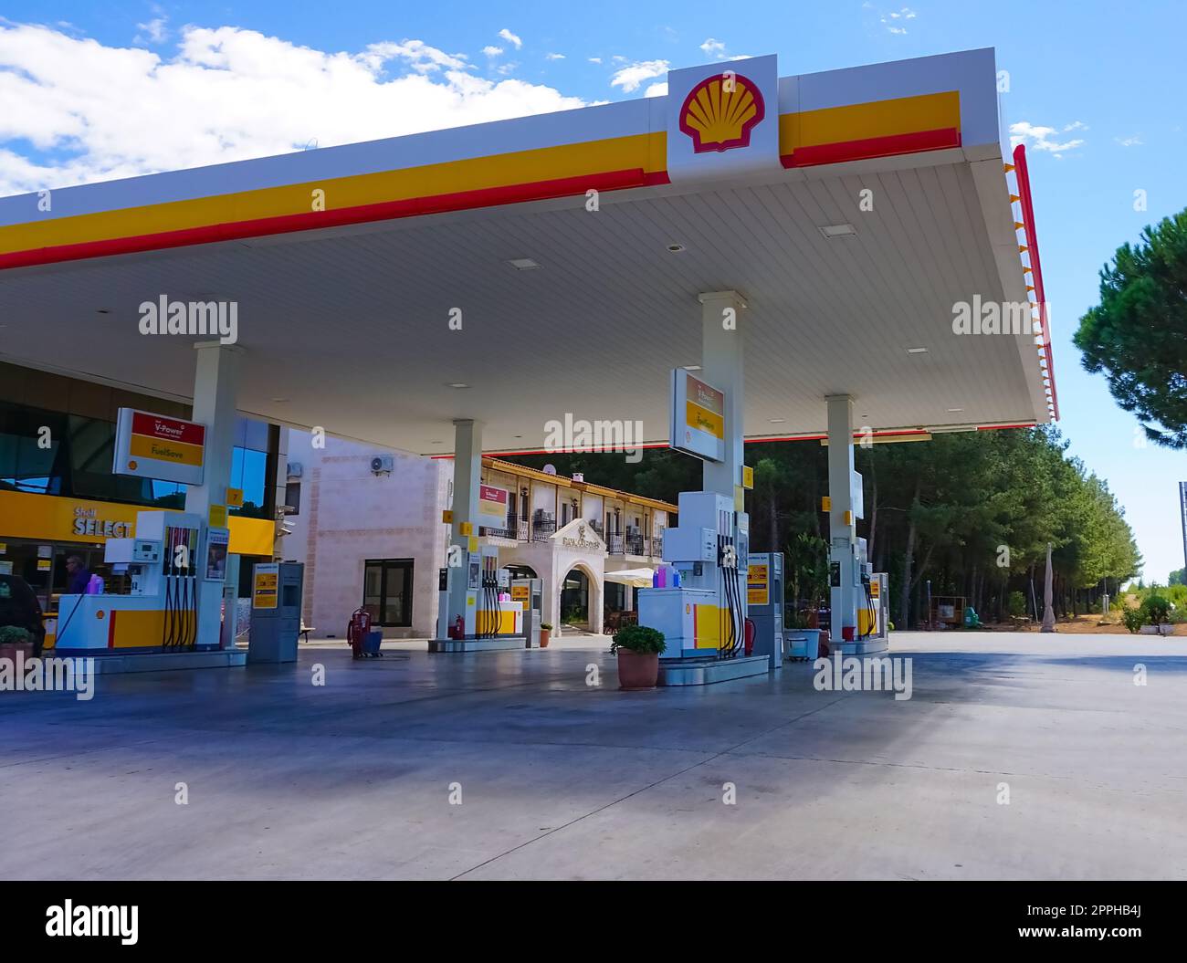 Marmaris, Türkei - 22. September 2022: Shell-Tankstelle Stockfoto