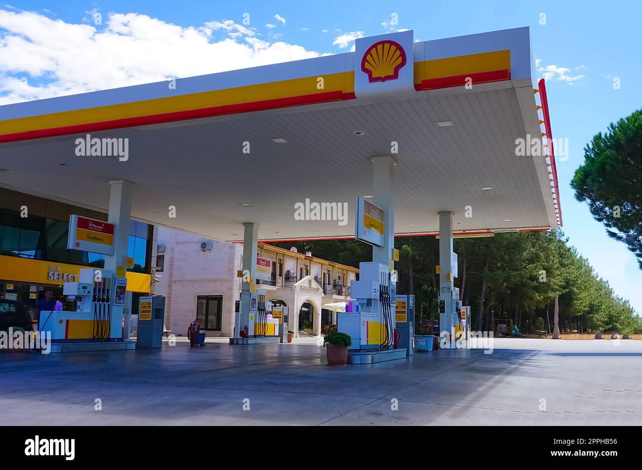 Marmaris, Türkei - 22. September 2022: Shell-Tankstelle Stockfoto