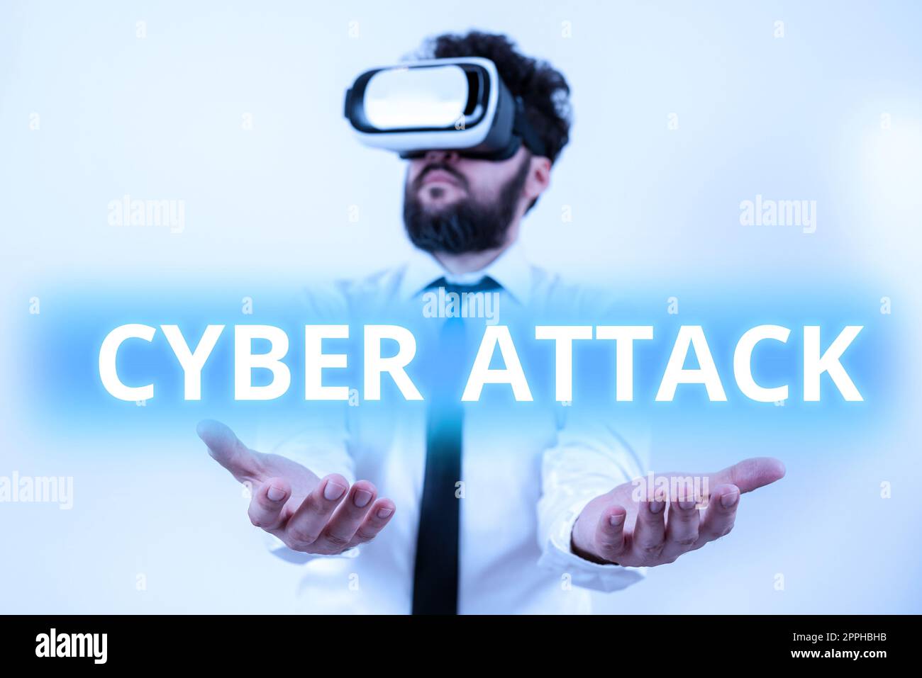 Inspiration zeigt Zeichen Cyber Attack. Konzeptfoto ein Versuch von Hackern, ein Computersystem zu zerstören Stockfoto