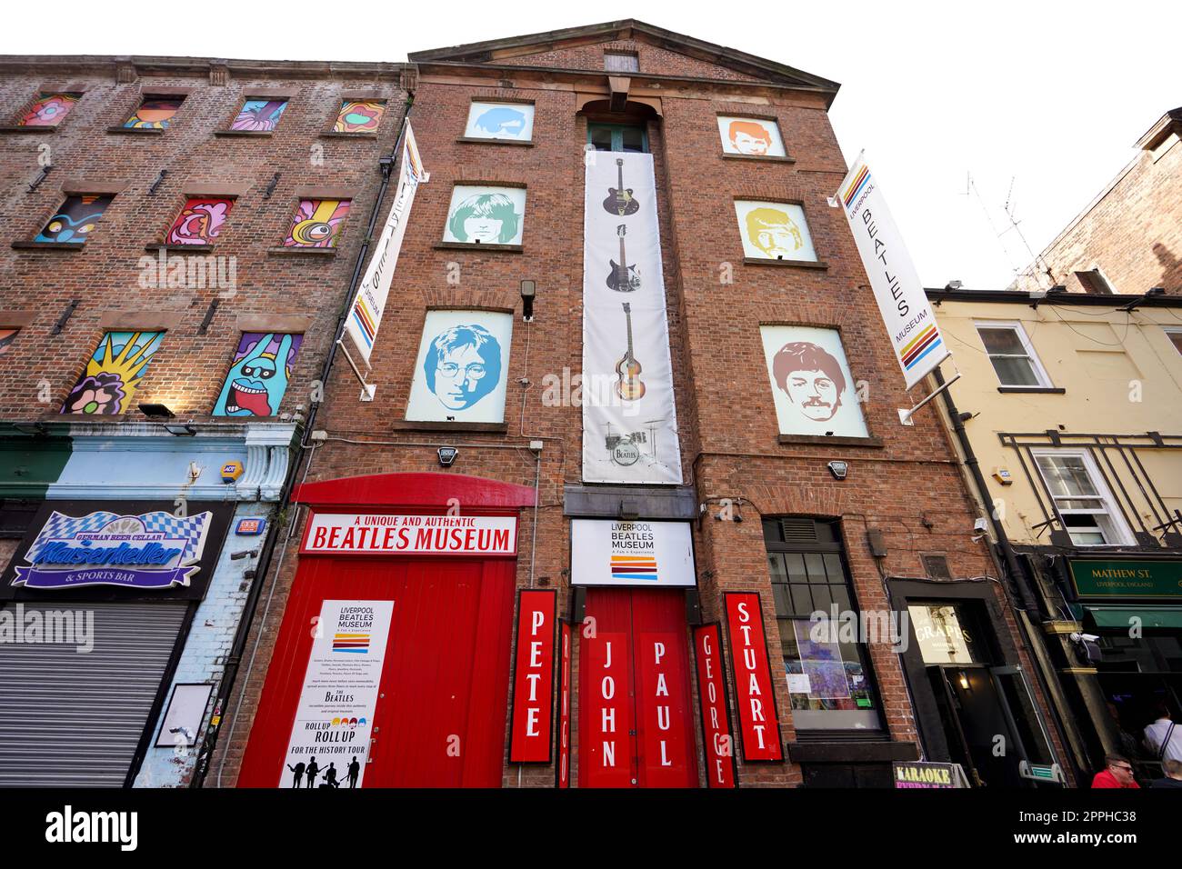 LIVERPOOL, Großbritannien - 14. JULI 2022: Liverpool Beatles Museum, England, Großbritannien Stockfoto