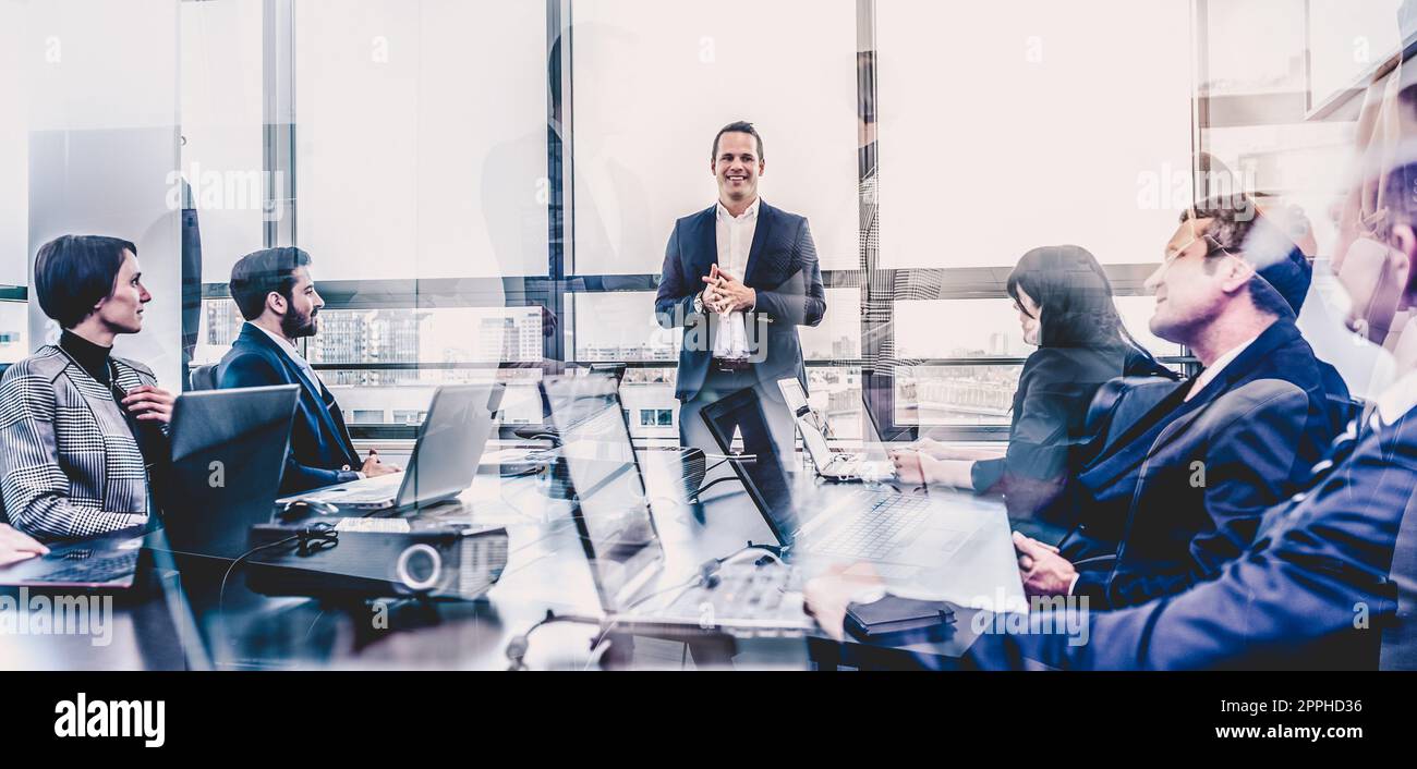 Unternehmen Team Büro treffen. Stockfoto