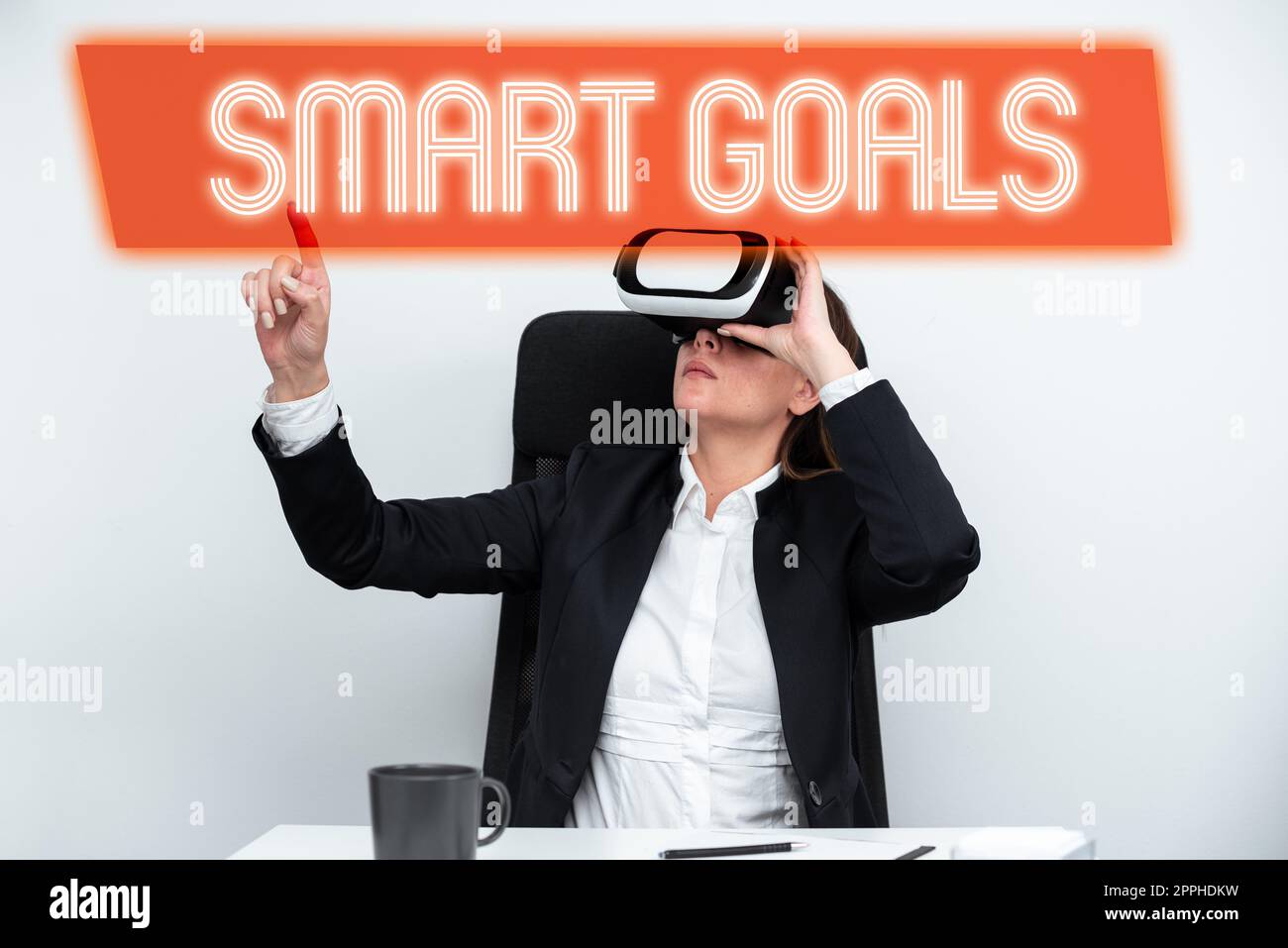 Text mit Inspiration Smart Goals. Internet-Konzept mnemonic als Grundlage für die Festlegung von Zielen und Richtung verwendet Stockfoto