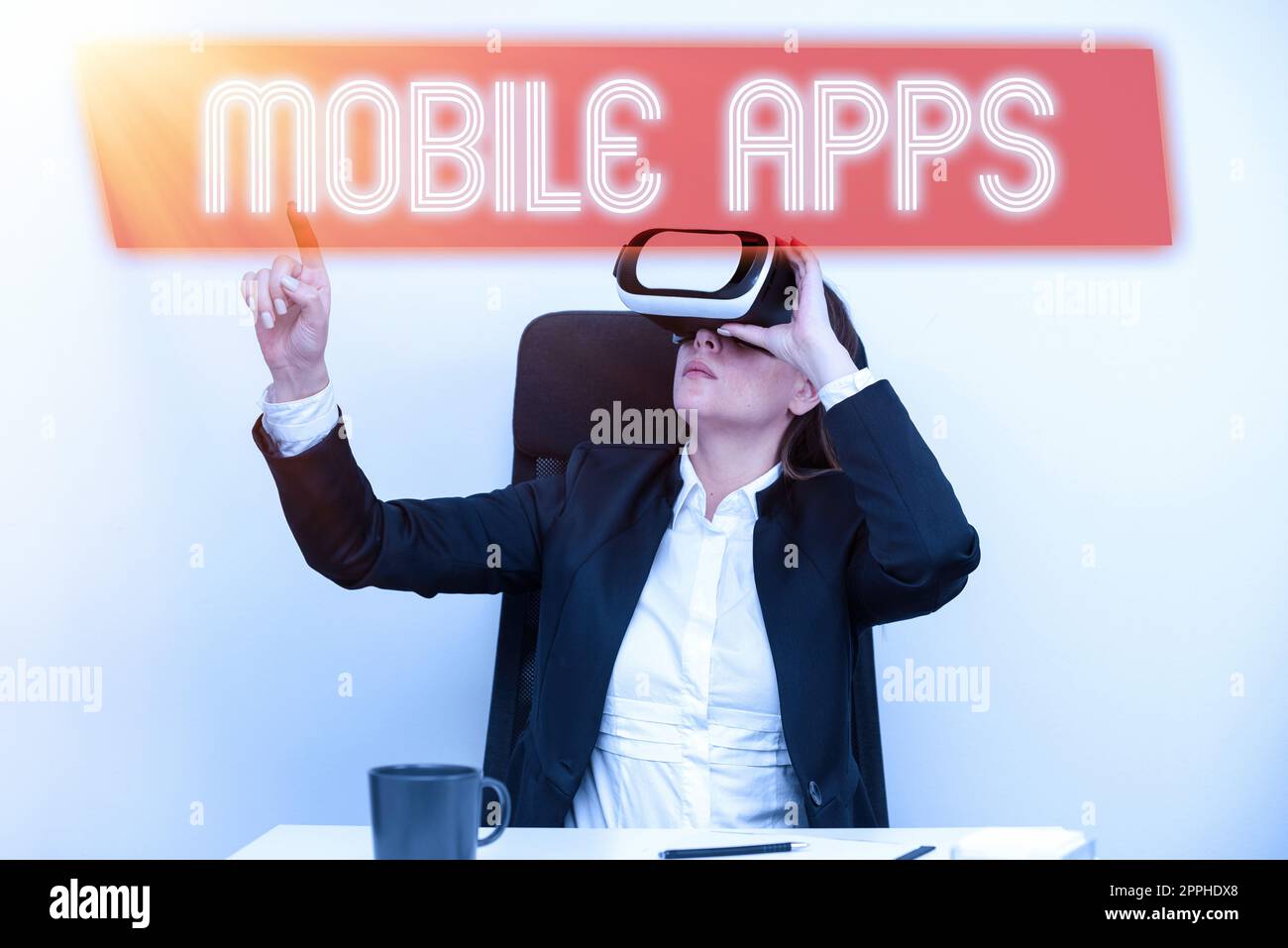 Textschild mit mobilen Apps. Wort für eine Softwareanwendung, die für die Ausführung auf Handheld-Geräten entwickelt wurde Stockfoto