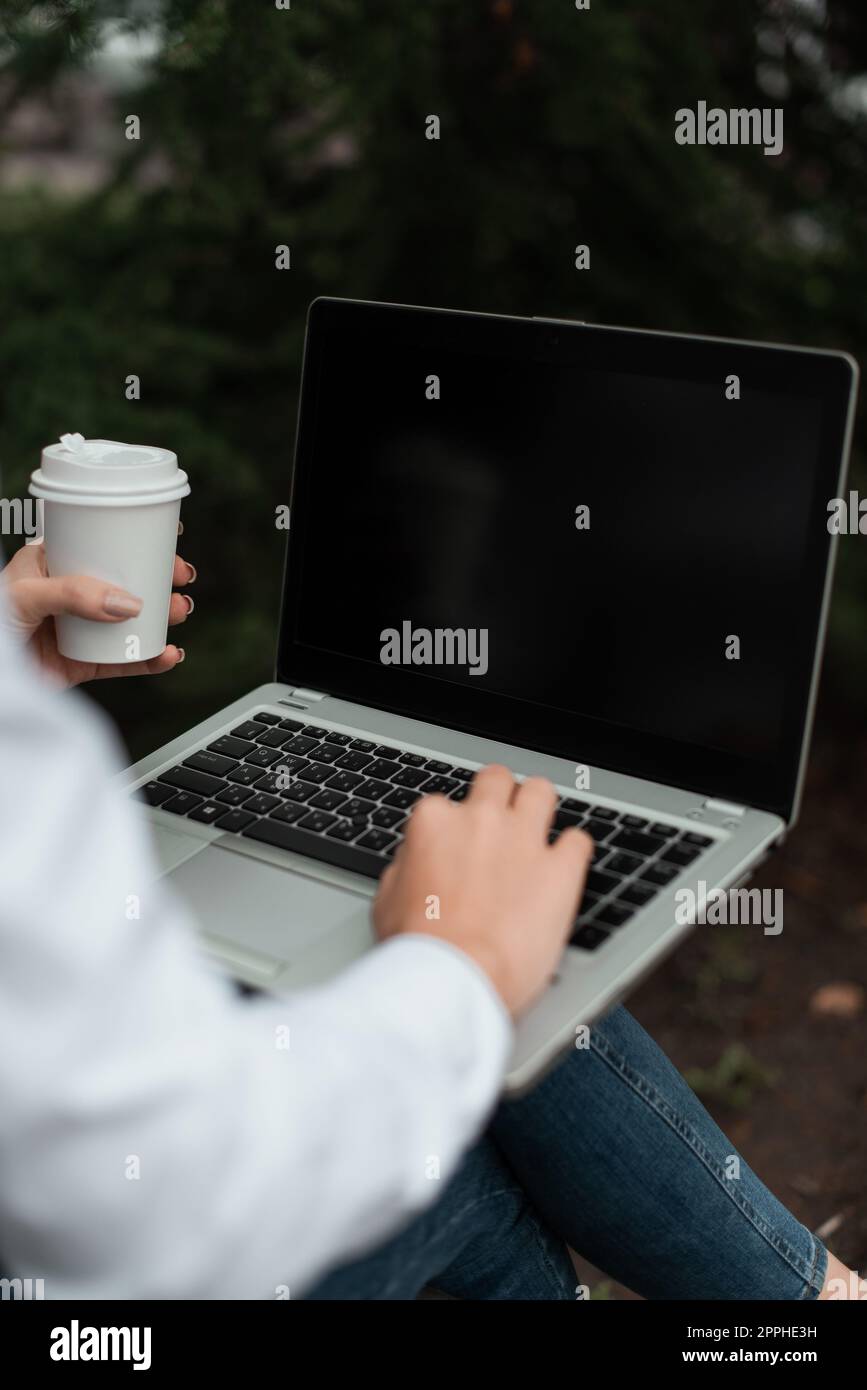 Office Meeting Online, Schulvideokonferenz, Ideen Aus Der Ferne Arbeiten, Vorträge Halten, Idee Für Computerpräsentationen, Wichtige Hinweise Schreiben, Internet-Suche Durchsuchen Stockfoto