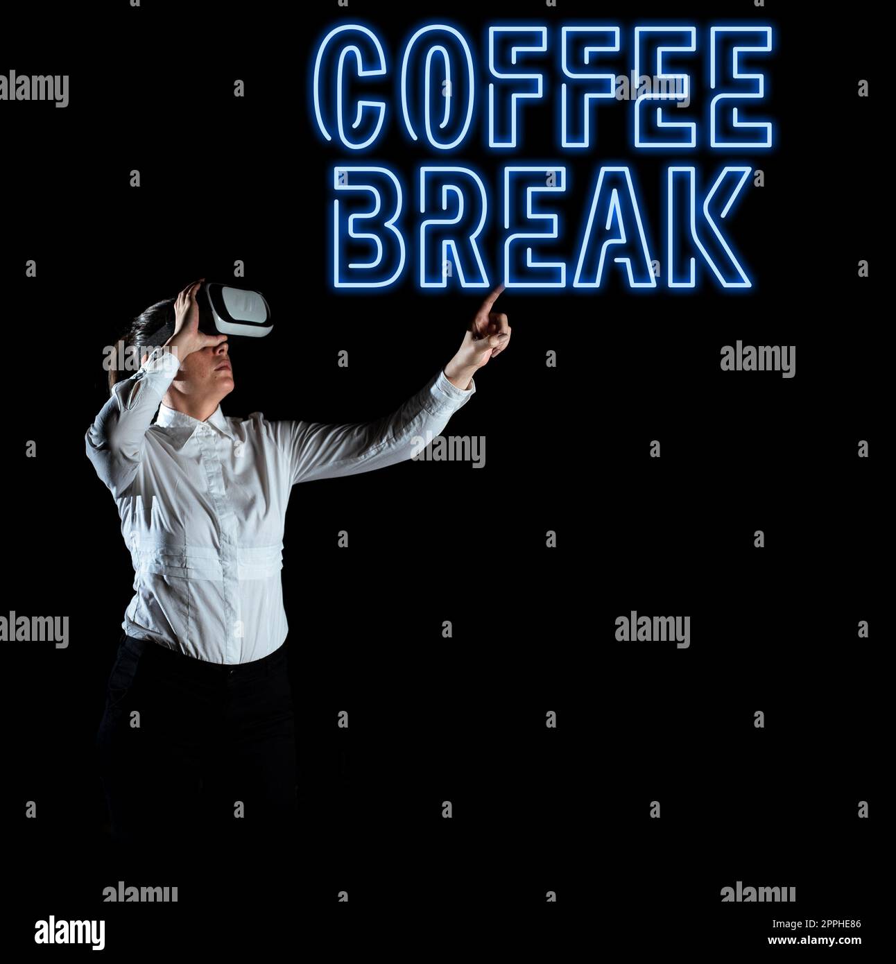 Konzeptionelle Bildunterschrift Kaffeepause. Geschäftsübersicht kurze Zeit, die für das Trinken von Kaffee ohne Arbeit vorgesehen ist Stockfoto