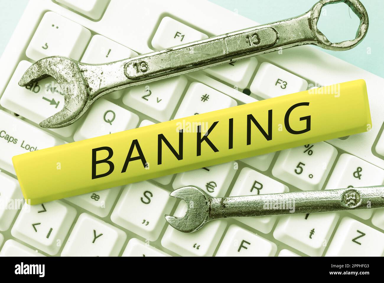 Konzeptionelle Darstellung Banking. Business-Ansatz Finanzinstitut lizenziert, um Einlagen zu erhalten und Kredite zu machen Stockfoto