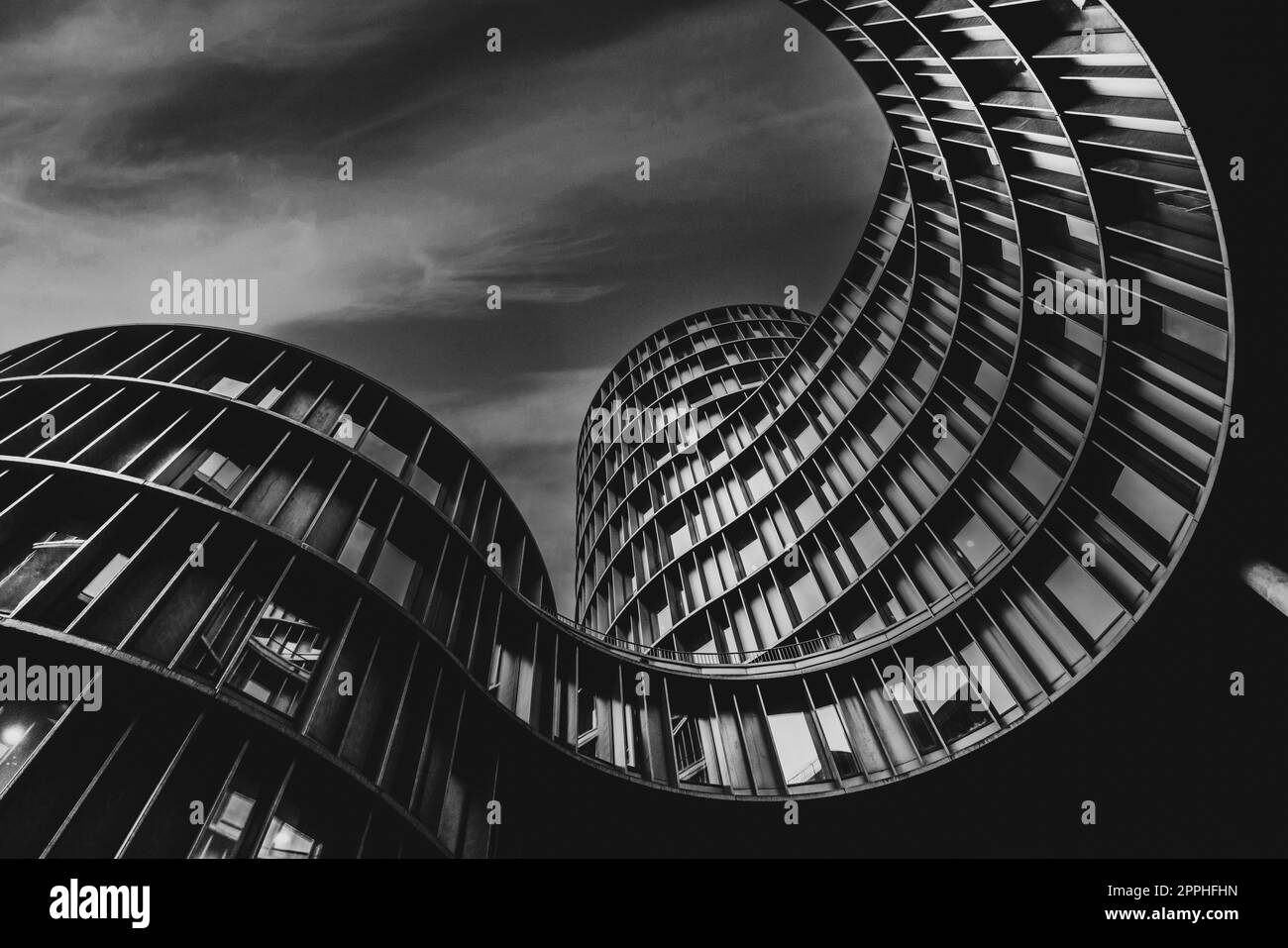 Axel Tower, Kopenhagen, abstrakte zeitgenössische Architektur Stockfoto
