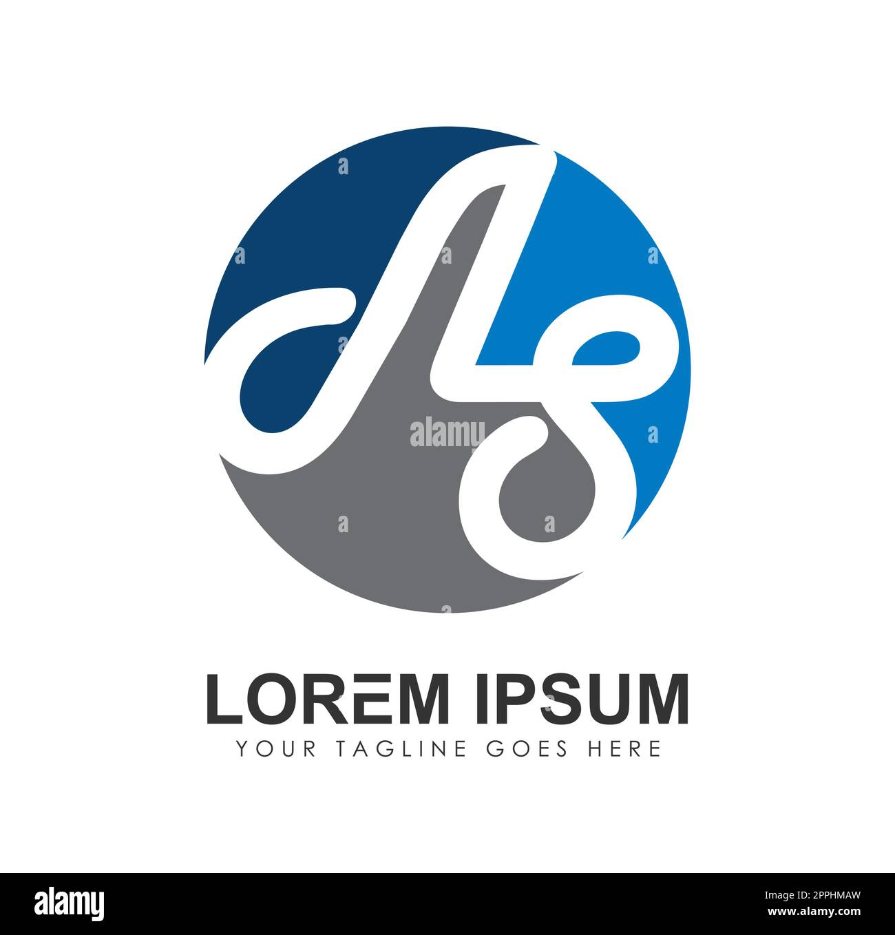 Anfangsbuchstaben für Monogramm-Logo ALS Stock Vektor