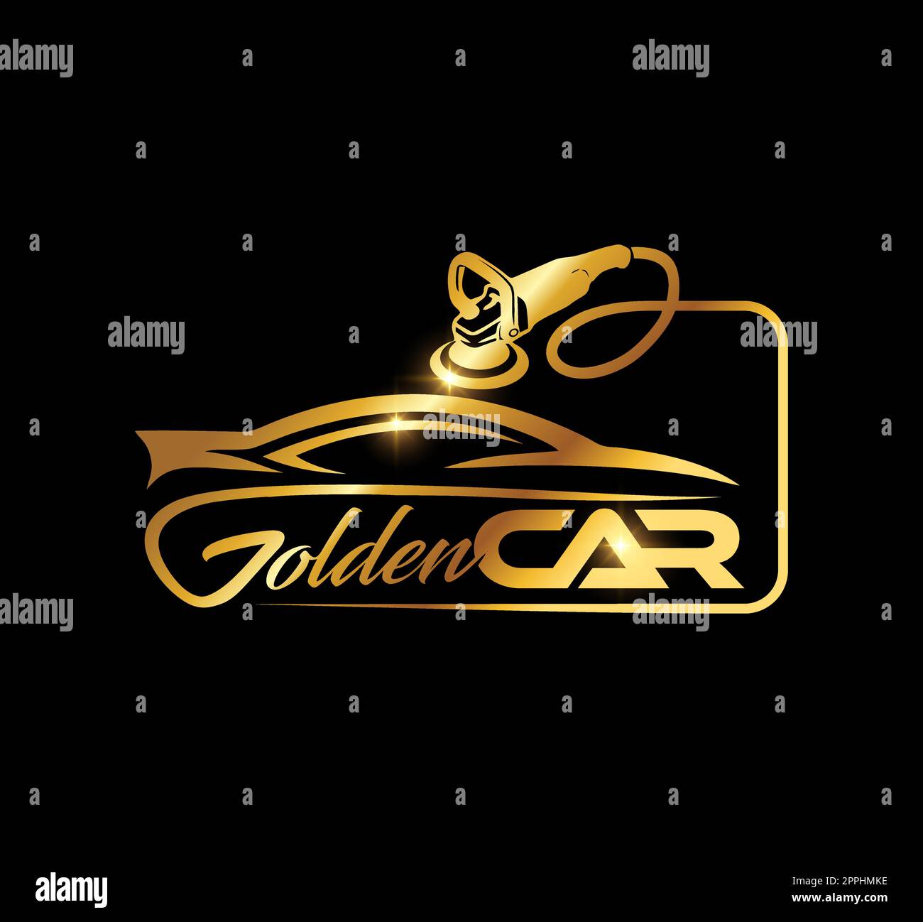 Vektorsymbol für goldenes Auto-Logo Stock Vektor