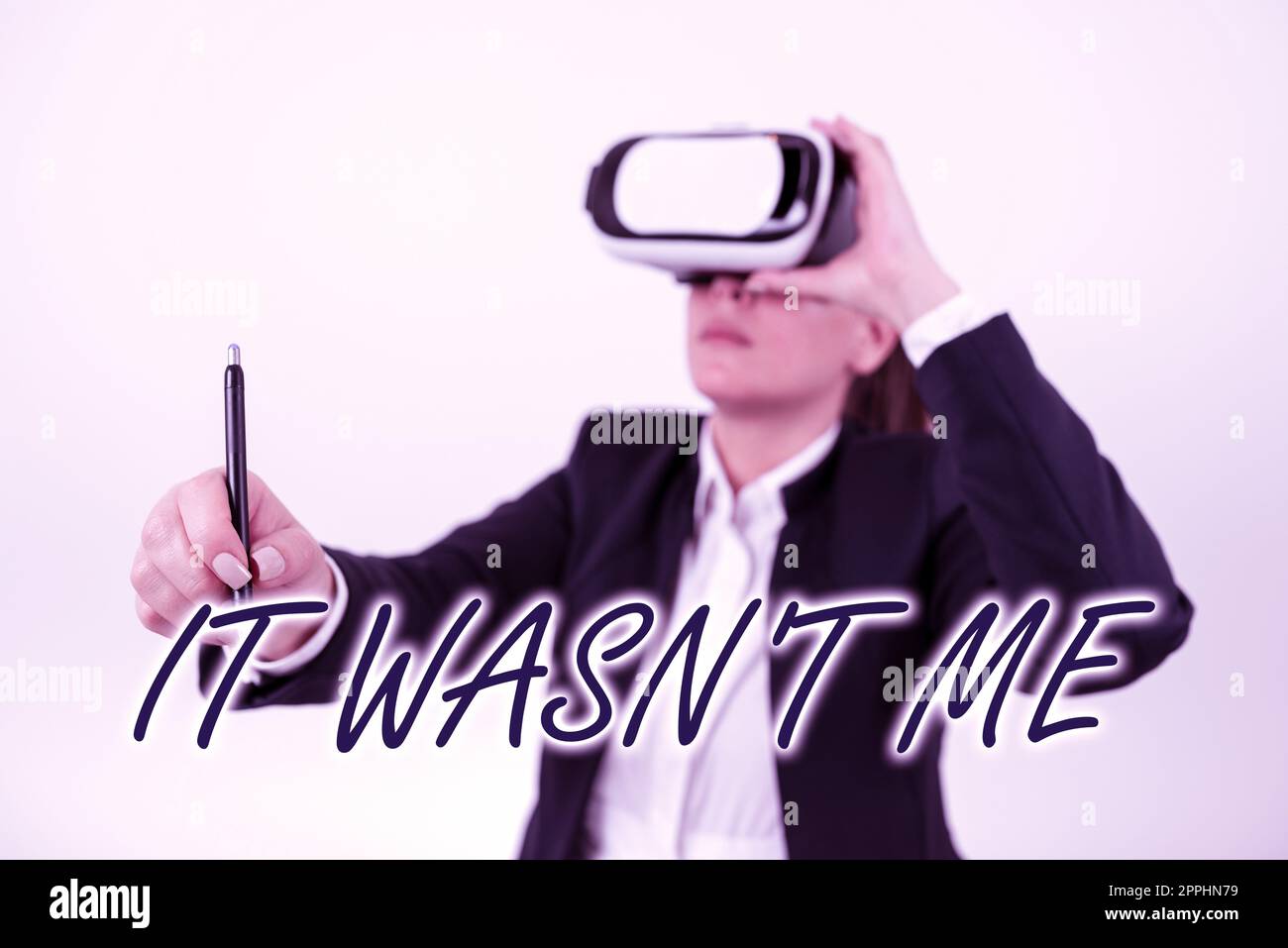 Ich schreibe Text, der Text zeigt Ich war's nicht. Begriff bedeutet, etwas zu leugnen, um etwas zuzugeben oder zu akzeptieren Stockfoto