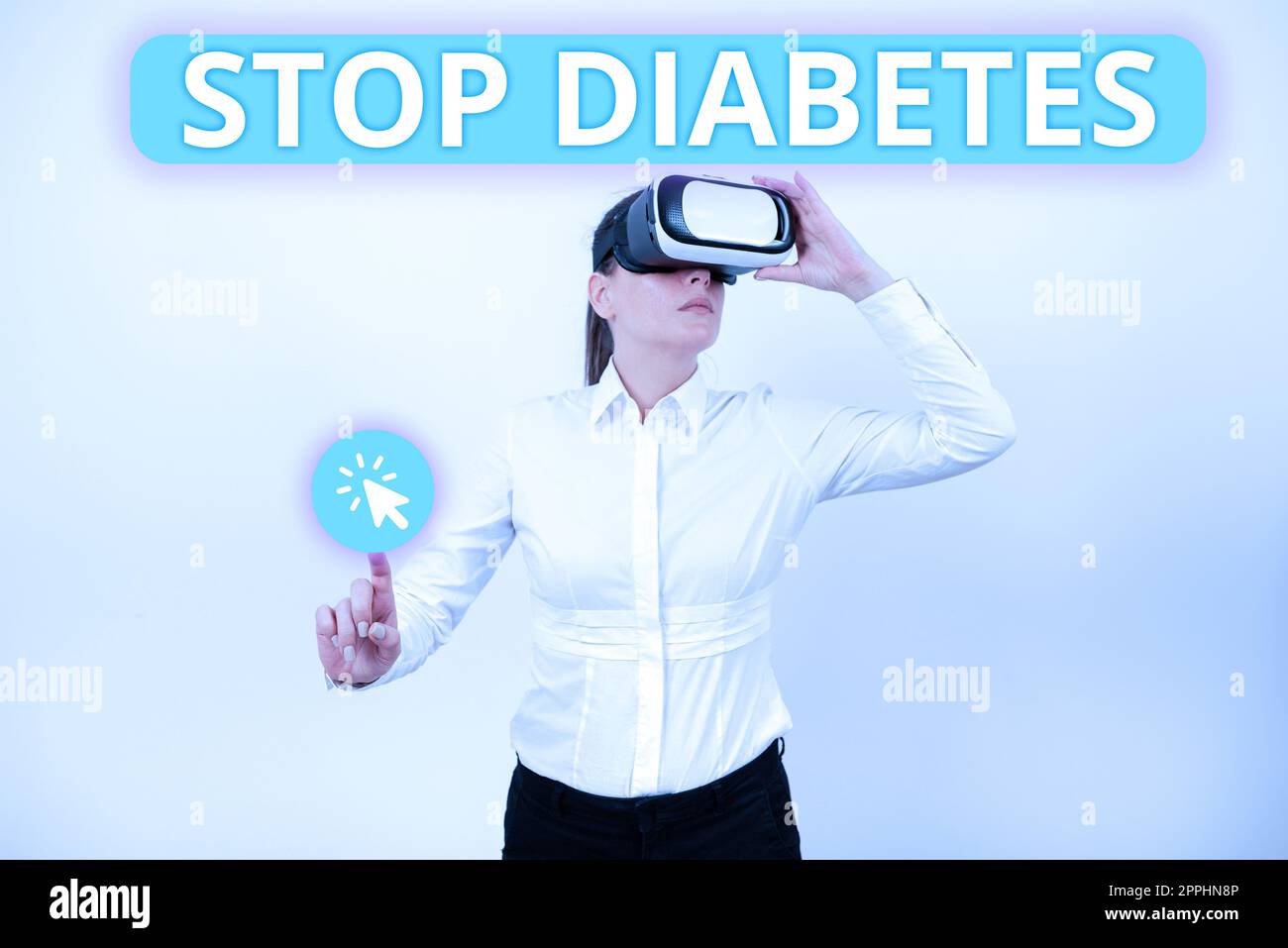 Handschrifttext Stop Diabetes. Konzept bedeutet, dass der Blutzuckerspiegel höher ist als normal injizieren Sie Insulin Stockfoto