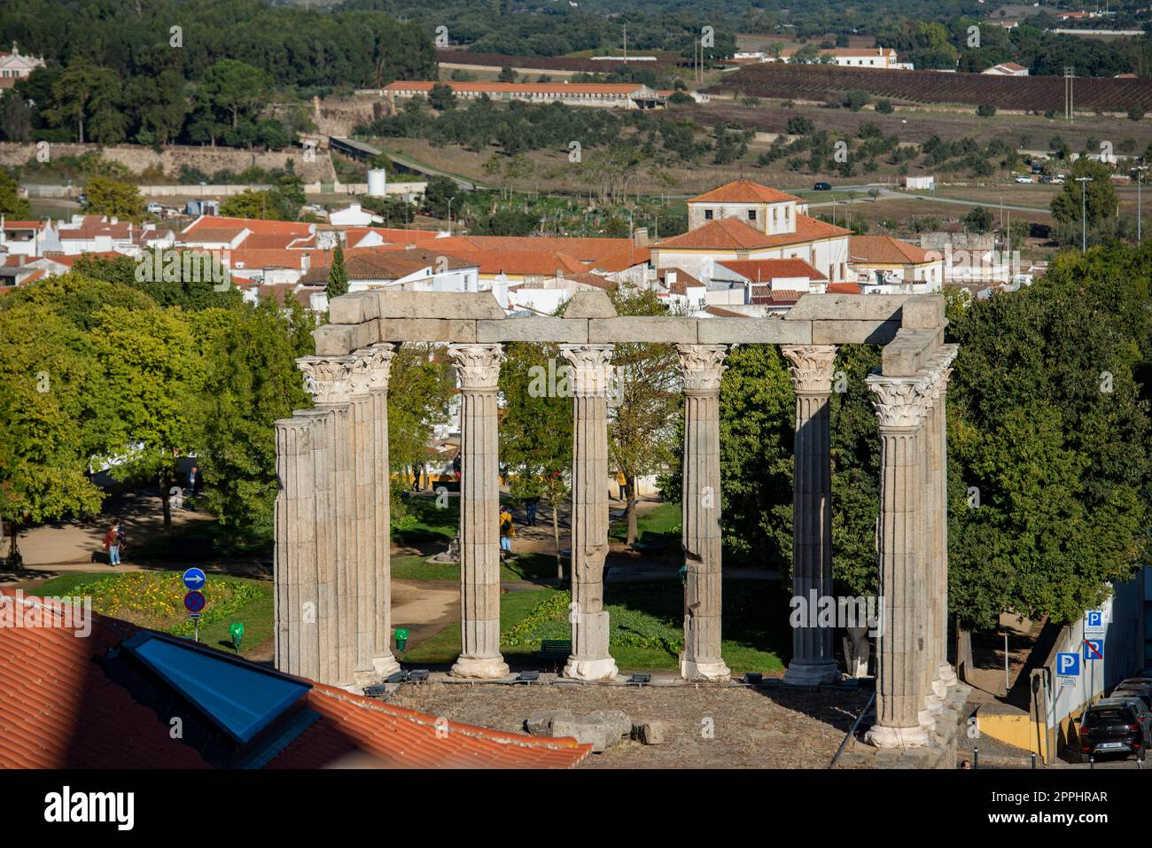 RÖMISCHER TEMPEL ALENTEJO EVORA IN PORTUGAL Stockfoto