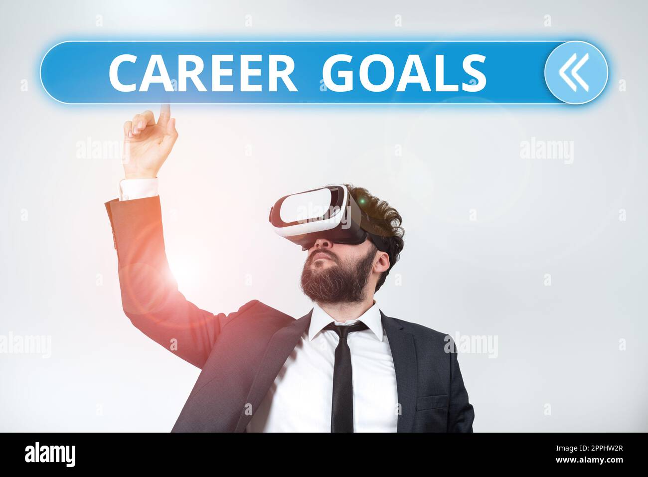 Handschriftlicher Text Career Goals (Karriereziele). Wort für Beruf, den ein Individuum in seiner Karriere zu verfolgen gedenkt Stockfoto