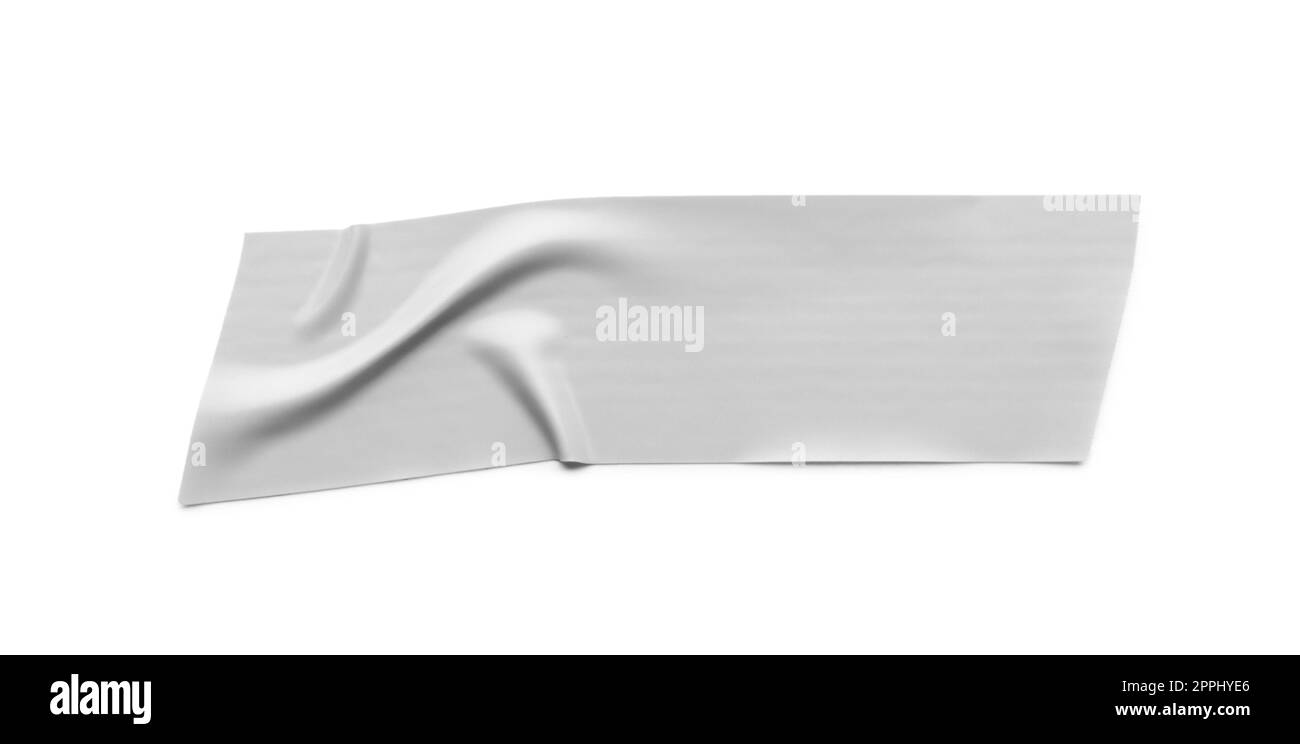 Graues Isolierband, isoliert auf weiß, Draufsicht Stockfoto