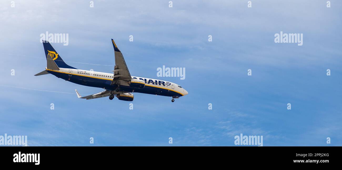 Flughafen Landing I Stockfoto