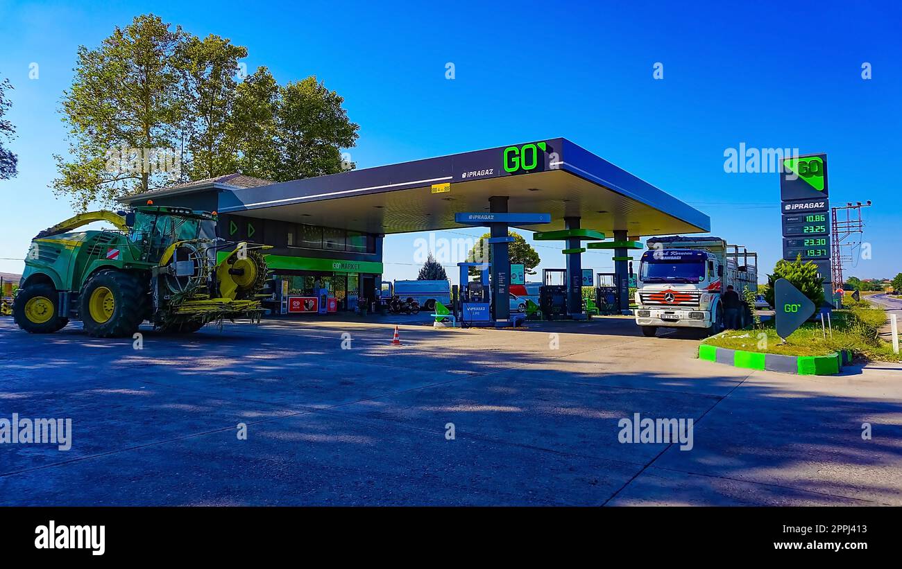 Marmaris, Türkei - 23. September 2022: Go-Tankstelle Stockfoto
