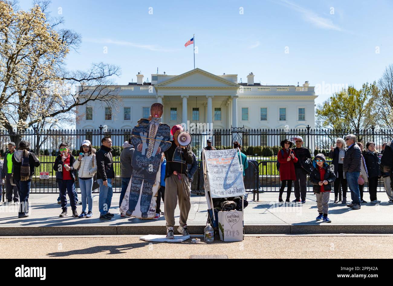 Protest Im Weißen Haus Stockfoto