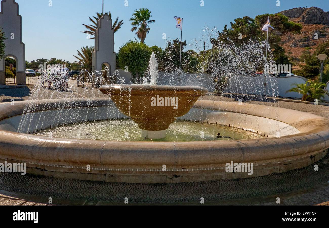 Brunnen in Kallithea Spring auf Rhodos Stockfoto