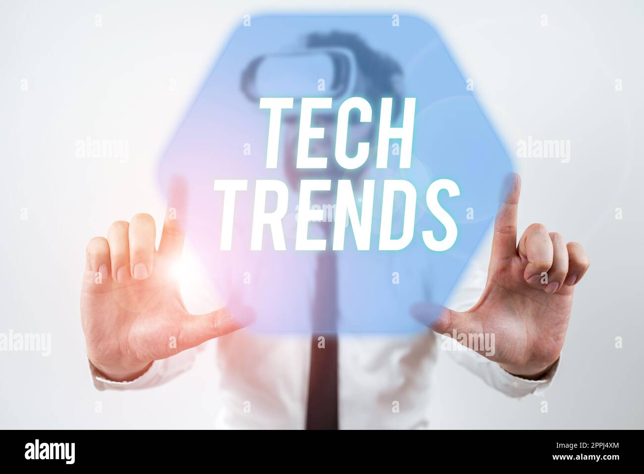 Handschrift Text Tech Trends. Ein Wort über Technologie, die in letzter Zeit beliebt und akzeptiert wird Stockfoto
