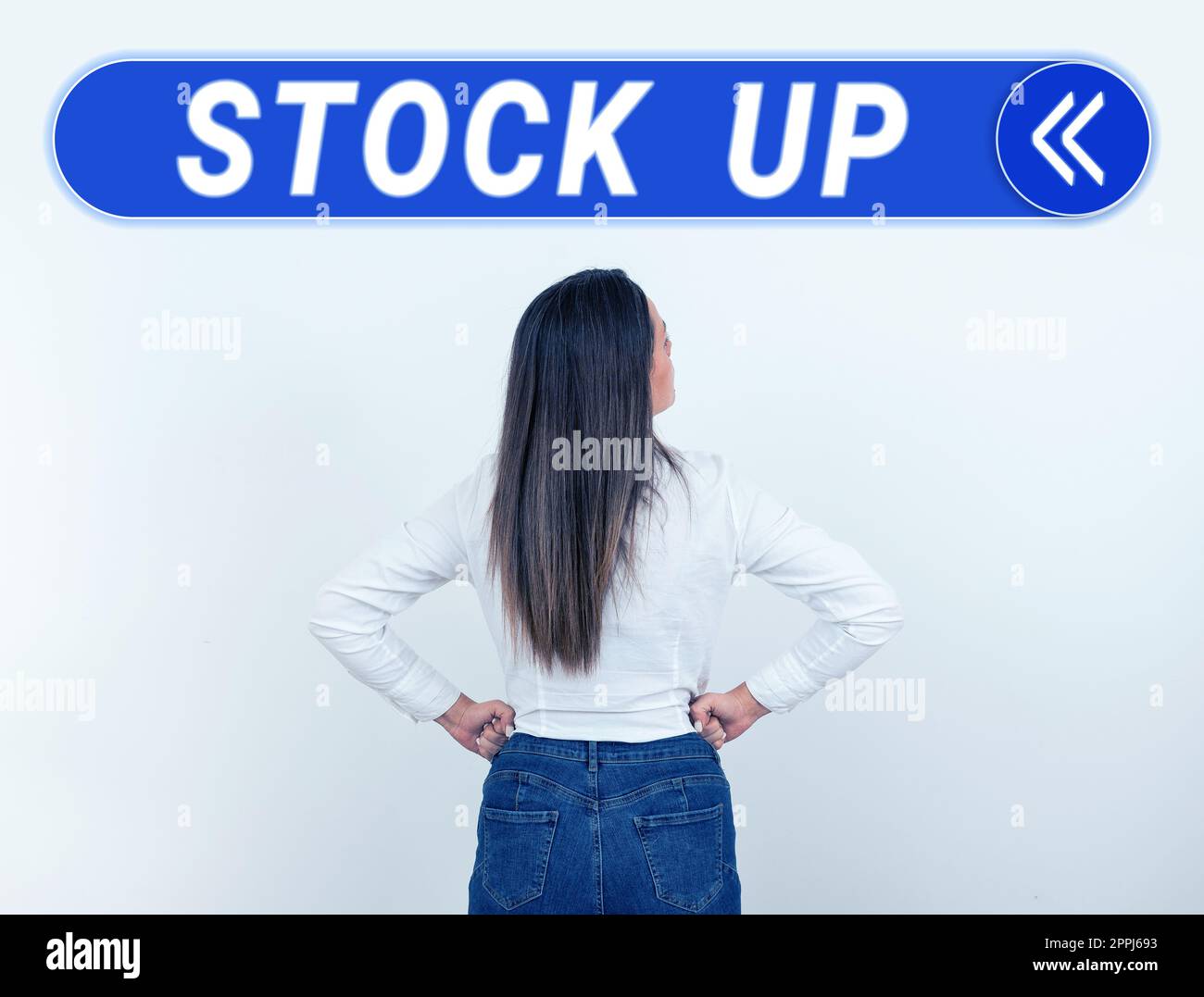 Konzeptionelle Beschriftung Bestandsaufnahme. Das Wort für große Menge kaufen etwas, damit Sie genug für die Zukunft haben Stockfoto