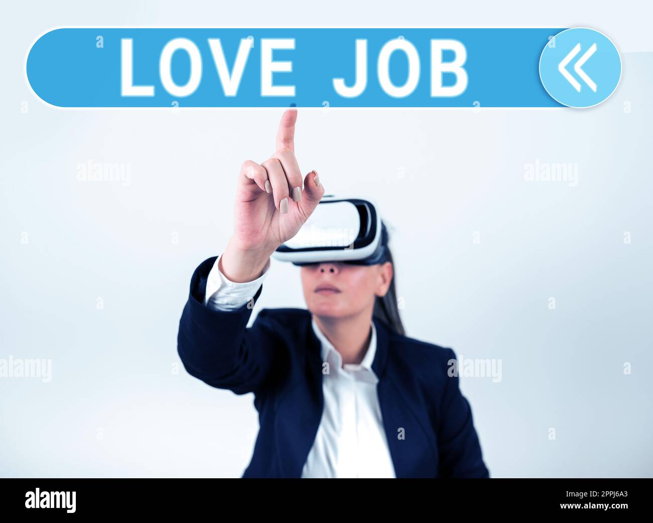 Textzeichen mit „Love Job“. Unternehmensübersicht, die Ihnen dabei hilft, eine für uns passende erfüllende Stelle zu finden Stockfoto