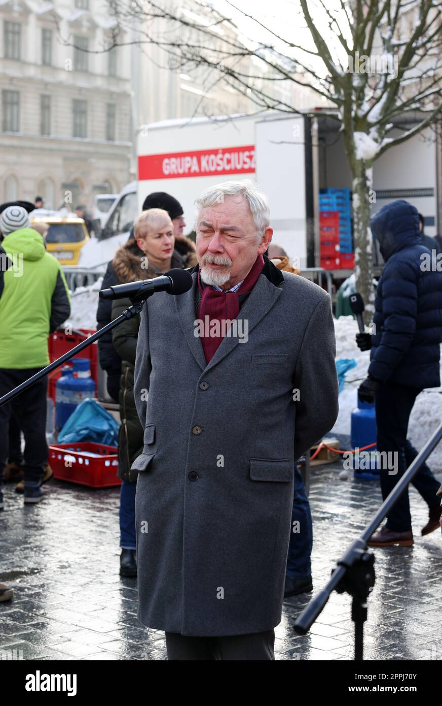 Präsident von Krakau Jacek Majchrowski Stockfoto