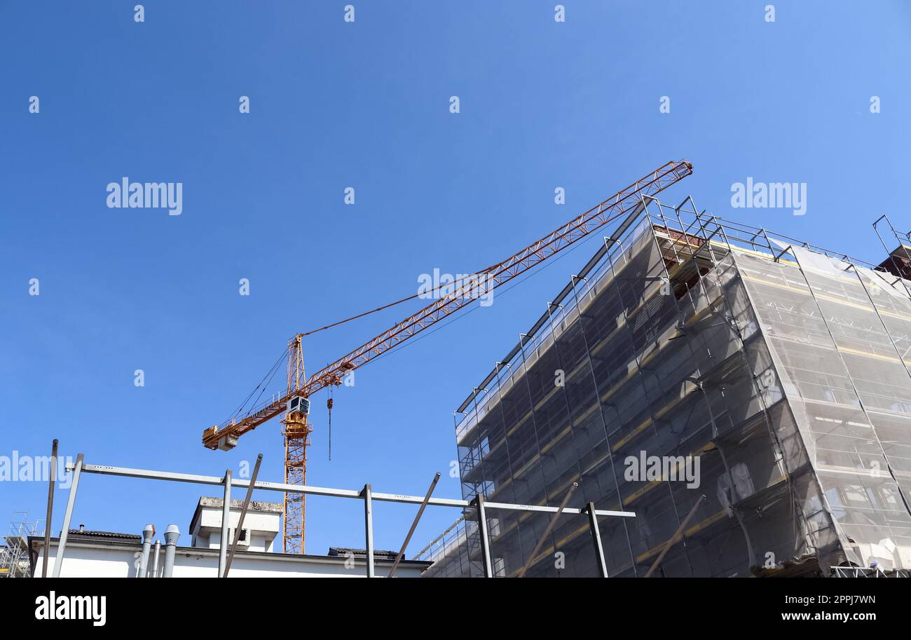 Kiel, Deutschland - 27. Dezember 2022: Baustelle im Verlauf der Arbeiten. Stockfoto