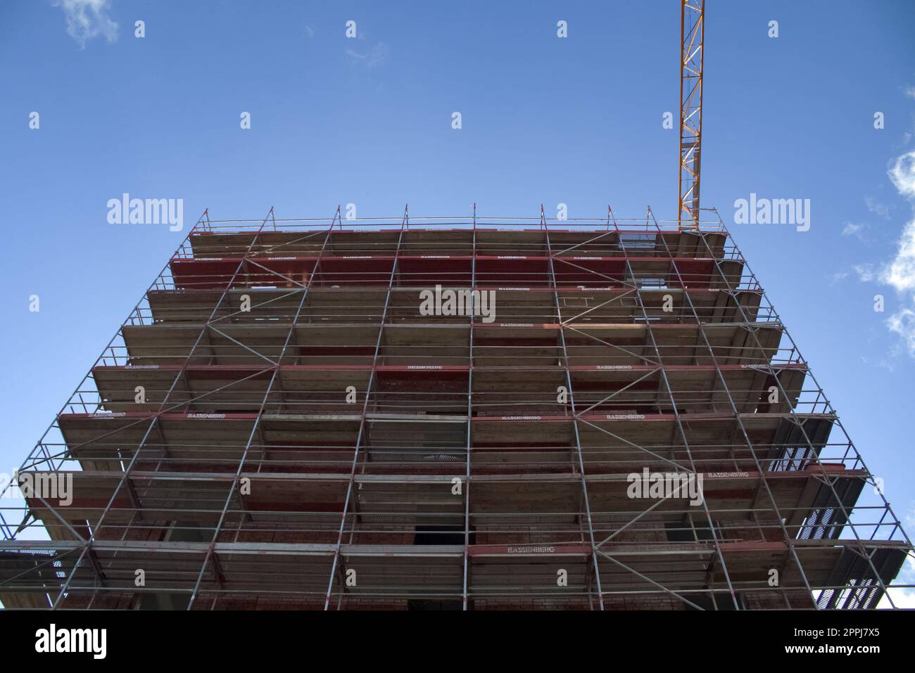 Kiel, Deutschland - 27. Dezember 2022: Baustelle im Verlauf der Arbeiten. Stockfoto