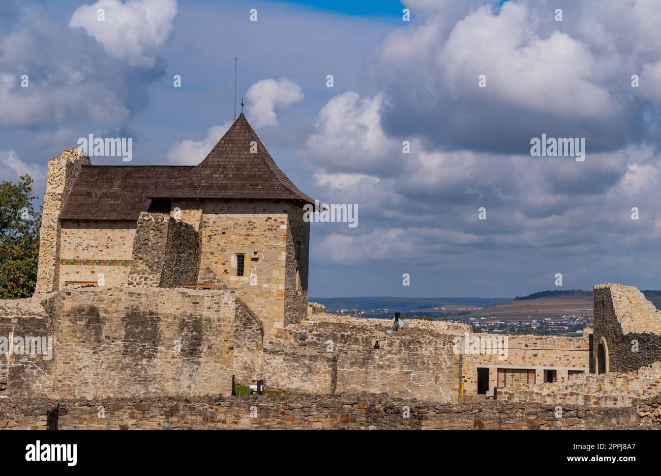 Alte königliche Festung von Suceava Stockfoto